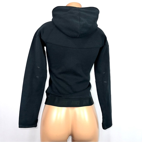 Nike Womens XS Black Full Zip Fitted Style Hoodie Activewear Jacket Cotton Blend - Picture 5 of 13